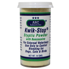 ARC INTERNATIONAL Kwik-Stop polvo hemostático para perros y gatos deteniendo sangrado en uñas