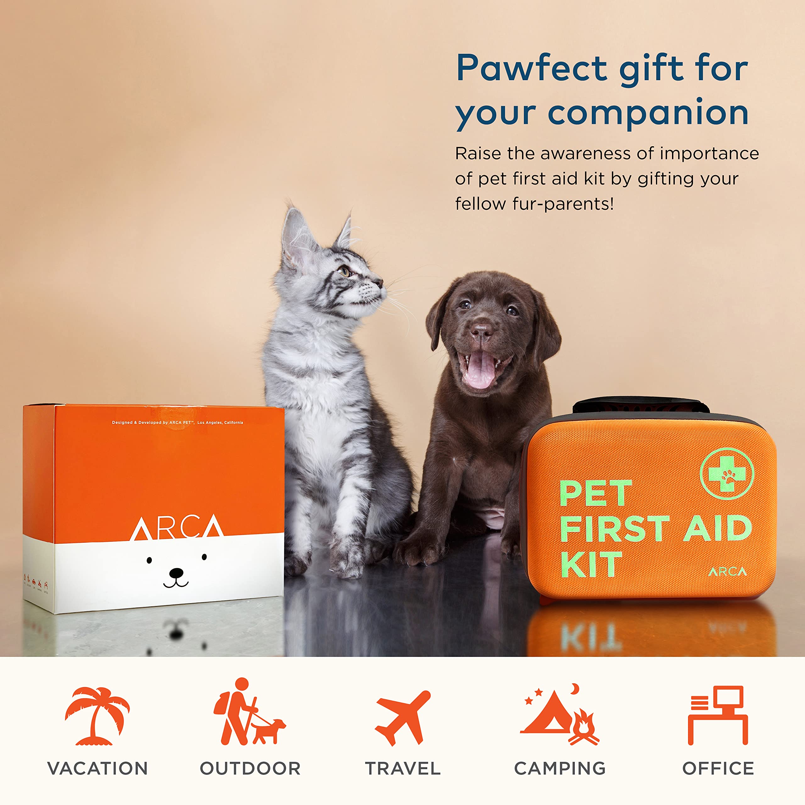 Kit portátil ARCA PET para excursiones con mascotas.