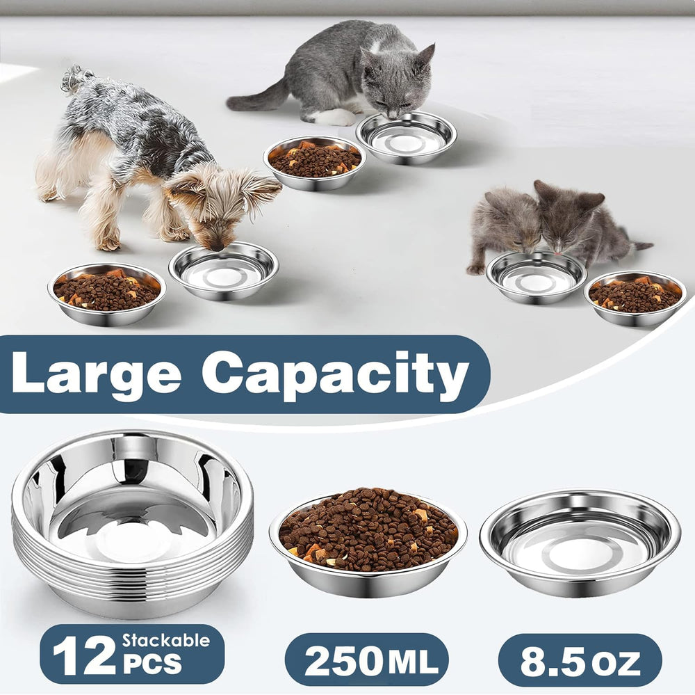 Arespark cuencos para gatos en acero inoxidable 304 con diseño poco profundo para bigotes.
