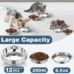 Arespark cuencos para gatos en acero inoxidable 304 con diseño poco profundo para bigotes.