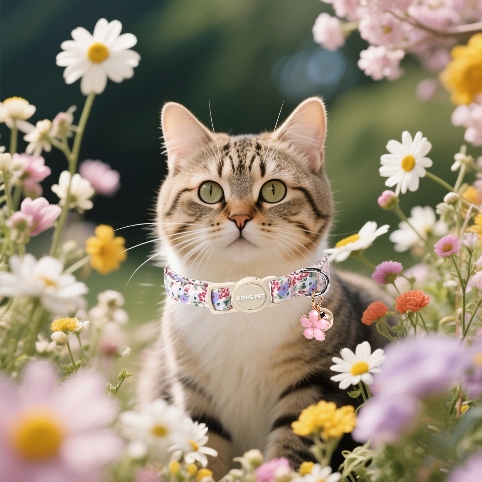 Aring Pet collar gato ajuste 18-32 cm; se adapta a gatos.