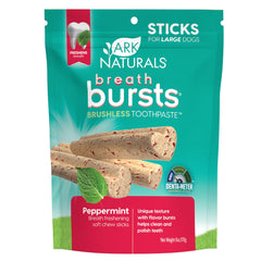 ARK NATURALS Breath Bursts: pasta dental sin cepillo para perros grandes limpia al morder
