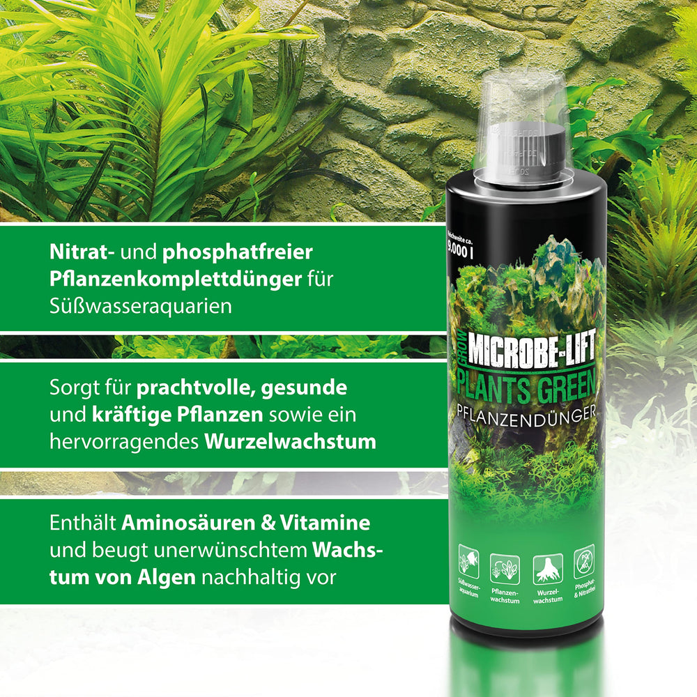 ARKA microbe-lift todo-en-uno, dosificación sencilla para acuarios con plantas ornamentales.