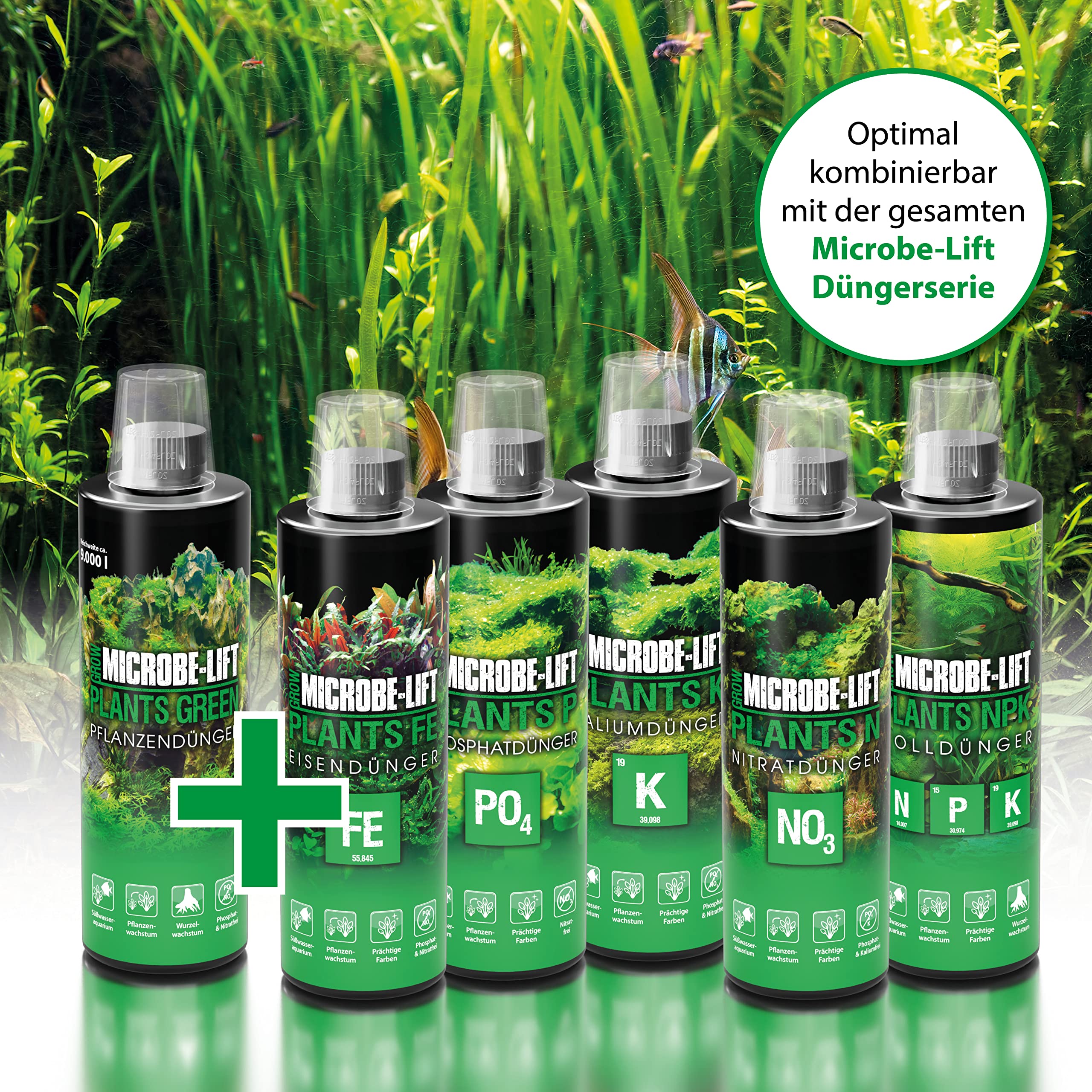 ARKA microbe-lift todo-en-uno, empaque compacto ideal para uso práctico.