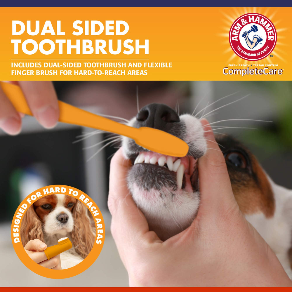 Cepillo dental de doble cabeza Arm & Hammer, facilita la limpieza profunda de dientes.