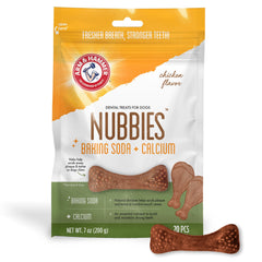 Arm & Hammer Nubbies para Mascotas: bocado dental con sabor a pollo para limpieza suave.