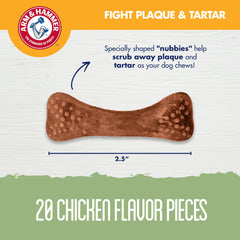 Arm & Hammer Nubbies para Mascotas: sabor pollo para incentivar masticación prolongada.