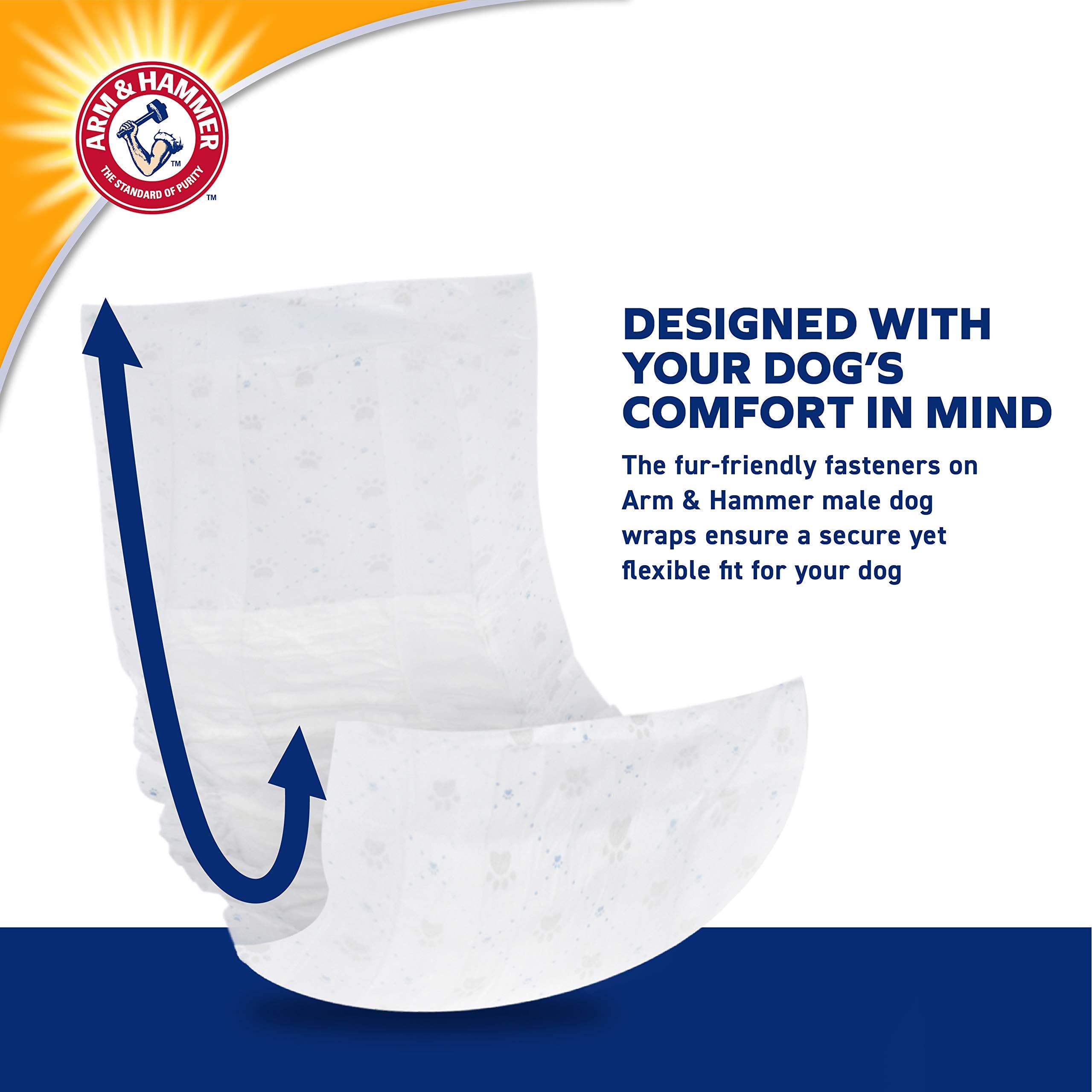 Arm & Hammer Bandas con cierres reutilizables facilitan cambios rápidos.