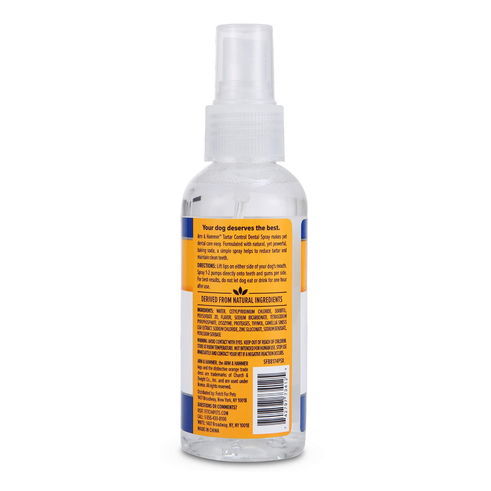 Arm & Hammer bicarbonato de sodio en pulverizador dental para perros.
