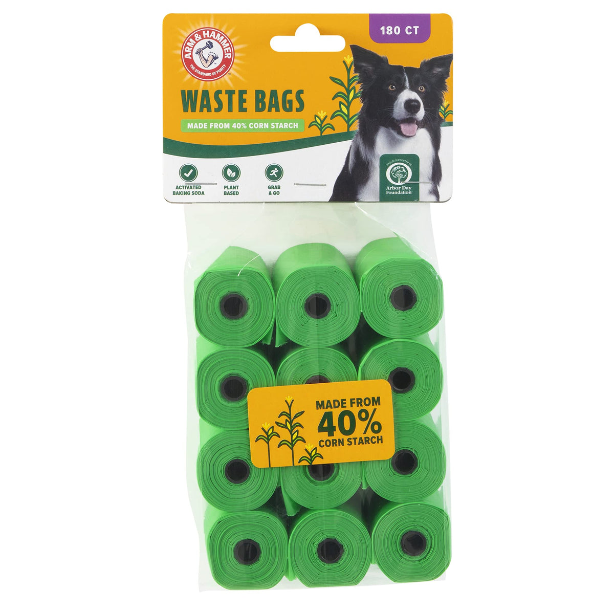 Arm & Hammer bolsas para perros y gatos con bicarbonato; control de olores útil durante paseos.