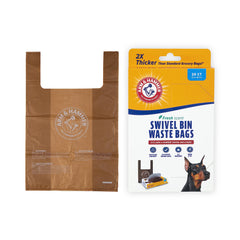 Arm & Hammer bolsas para residuos de perro junto al cubo giratorio para patio