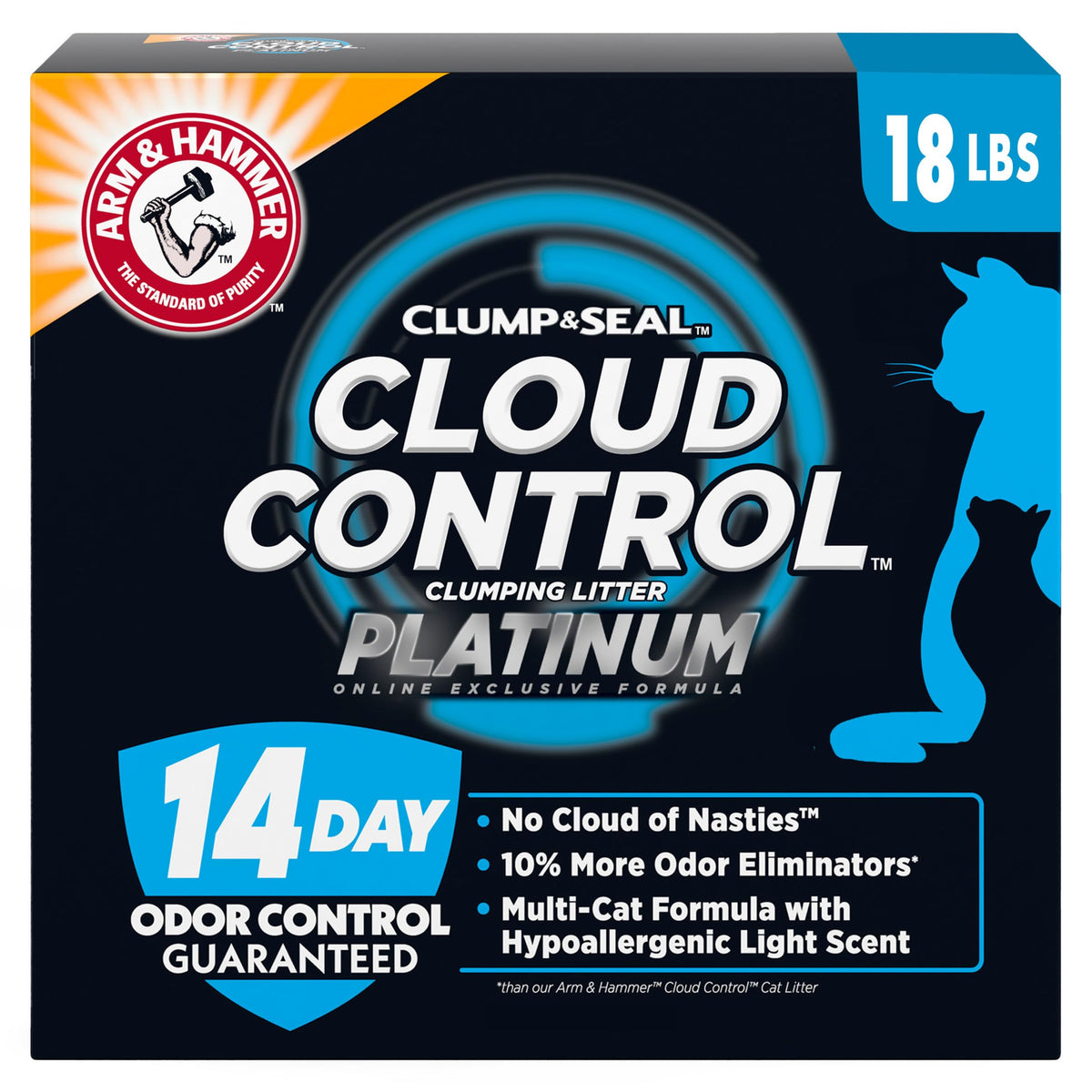 ARM & HAMMER Cloud Control Platinum arena para gatos, ideal para hogares con varios felinos