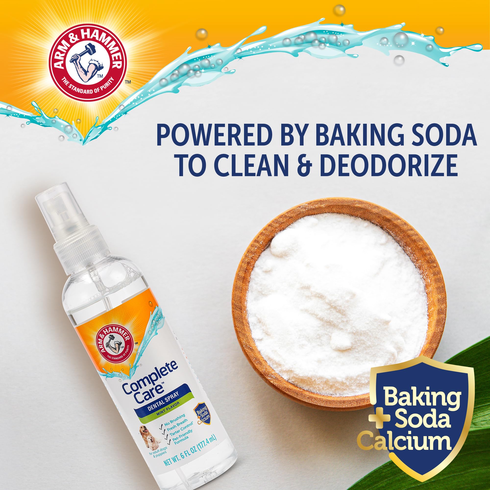 Arm & Hammer Complete Care botella de 6 onzas para cuidado dental del perro.