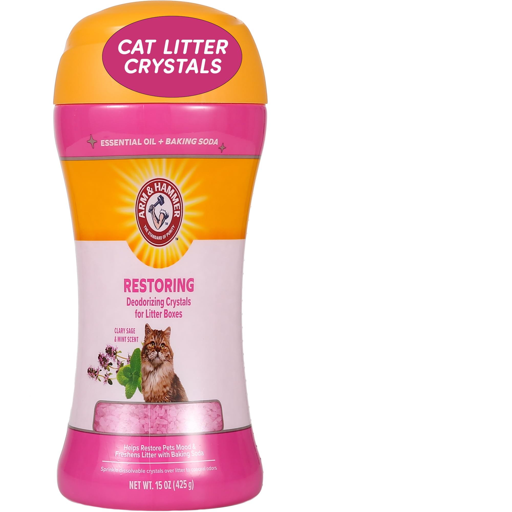 Cristales desodorizantes Arm & Hammer para arena de gatos: control de olores entre cambios.