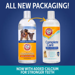 Arm & Hammer aditivo dental para perros; mezcla en agua para higiene diaria.