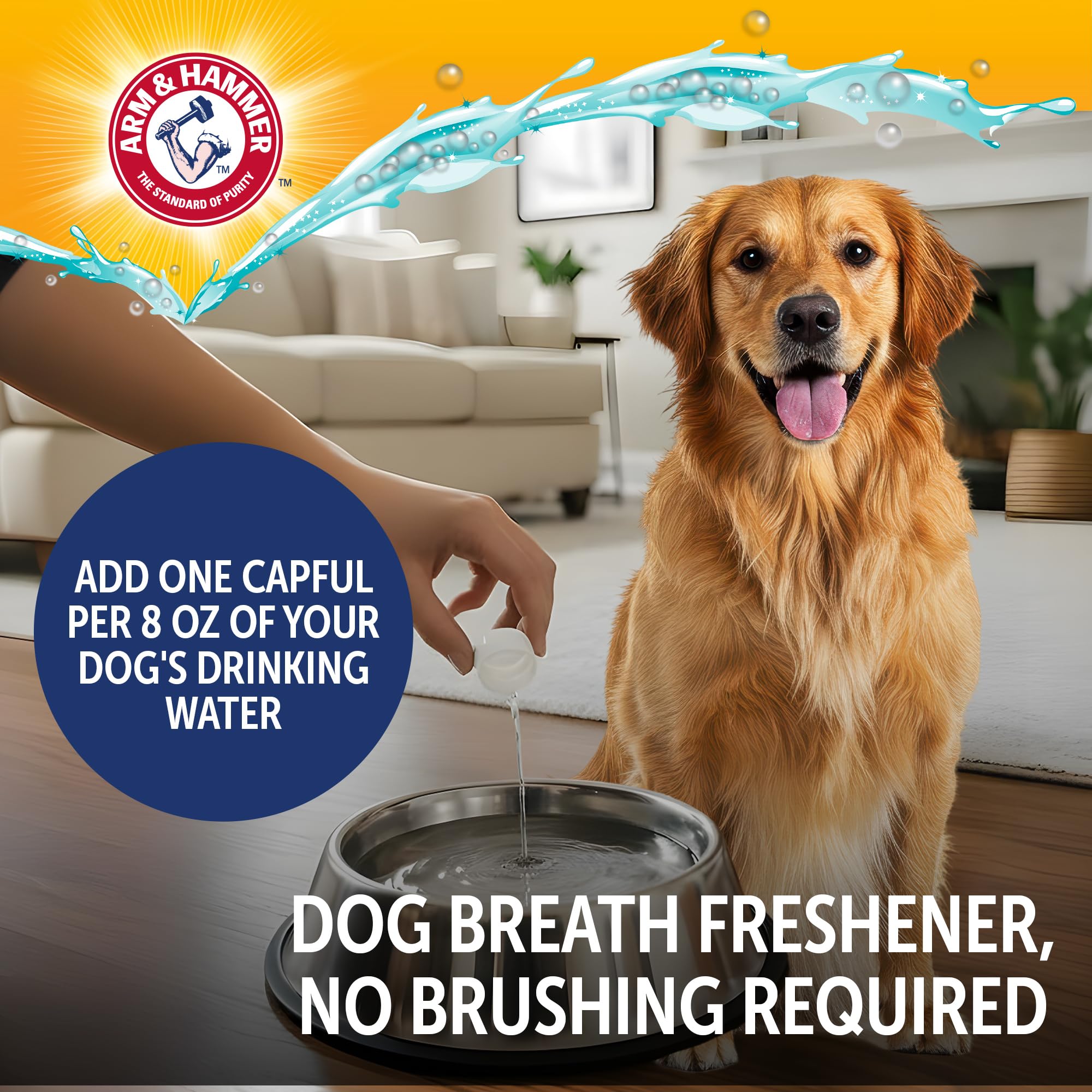 Arm & Hammer aditivo dental para perros; ayuda a reducir placa y sarro.