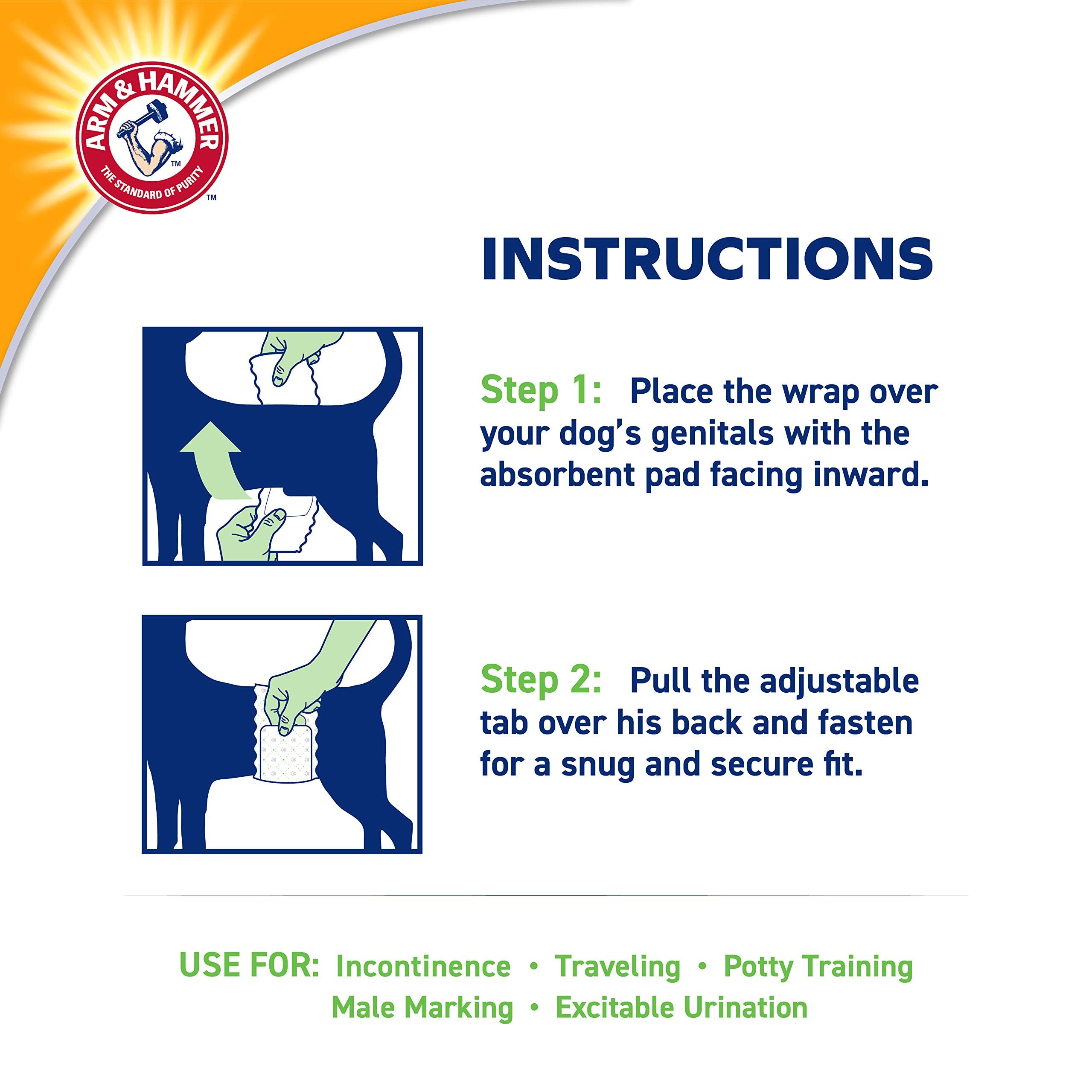 Arm & Hammer Envolturas medianas para perros de 15 a 23 pulgadas.