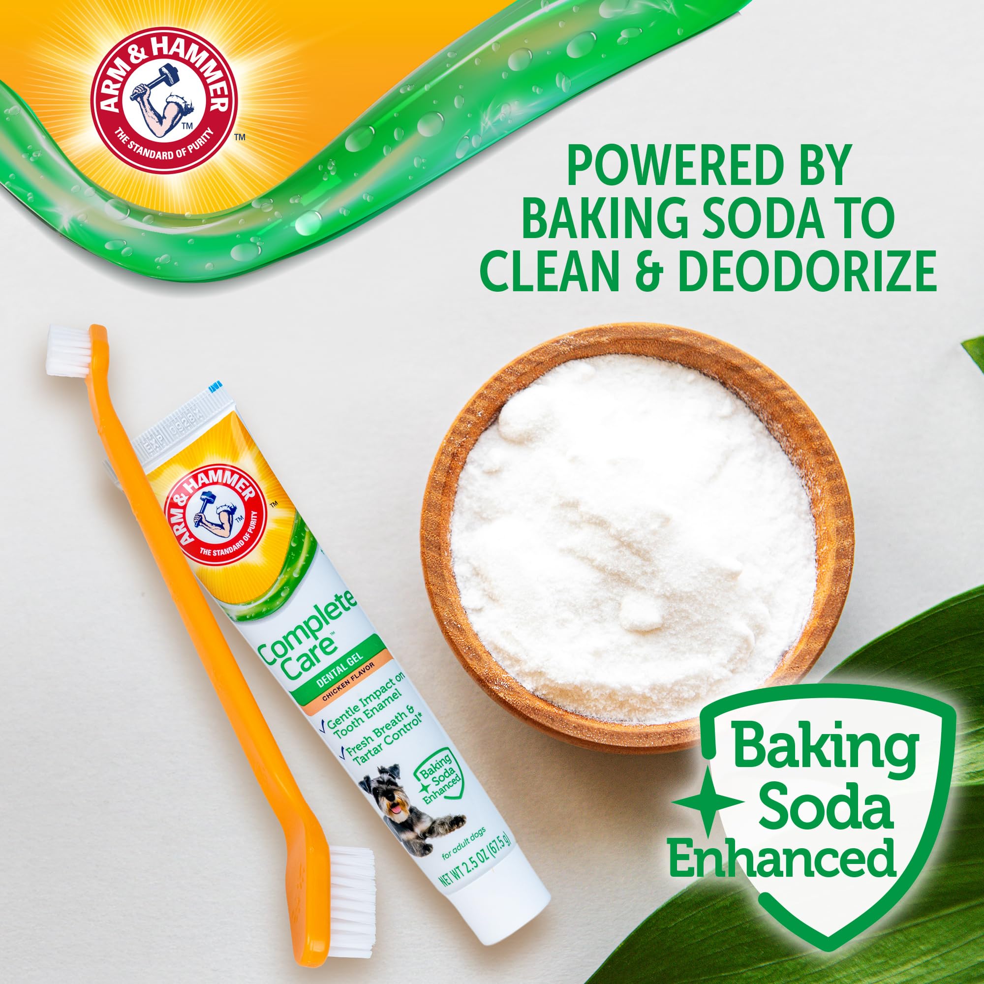 Gel dental con bicarbonato de sodio de Arm & Hammer para perros.