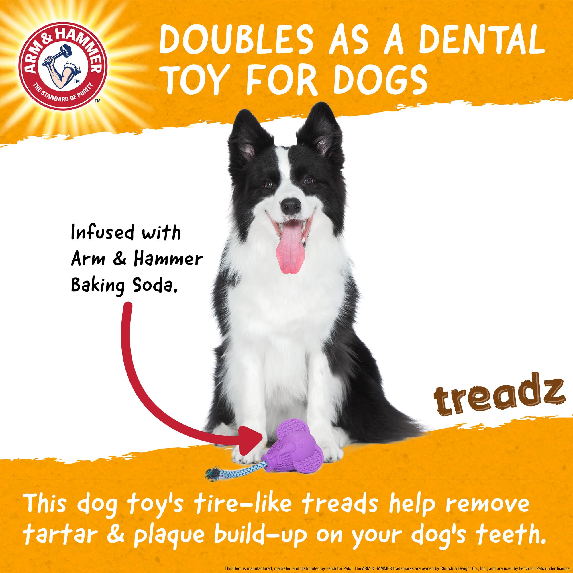Arm & Hammer Elephant Treadz, cola de cuerda, ideal para tirar y masticar.