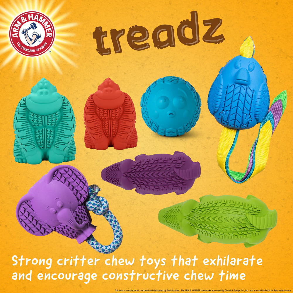Arm & Hammer Elephant Treadz, morder fuerte para mordedores agresivos con juego prolongado.
