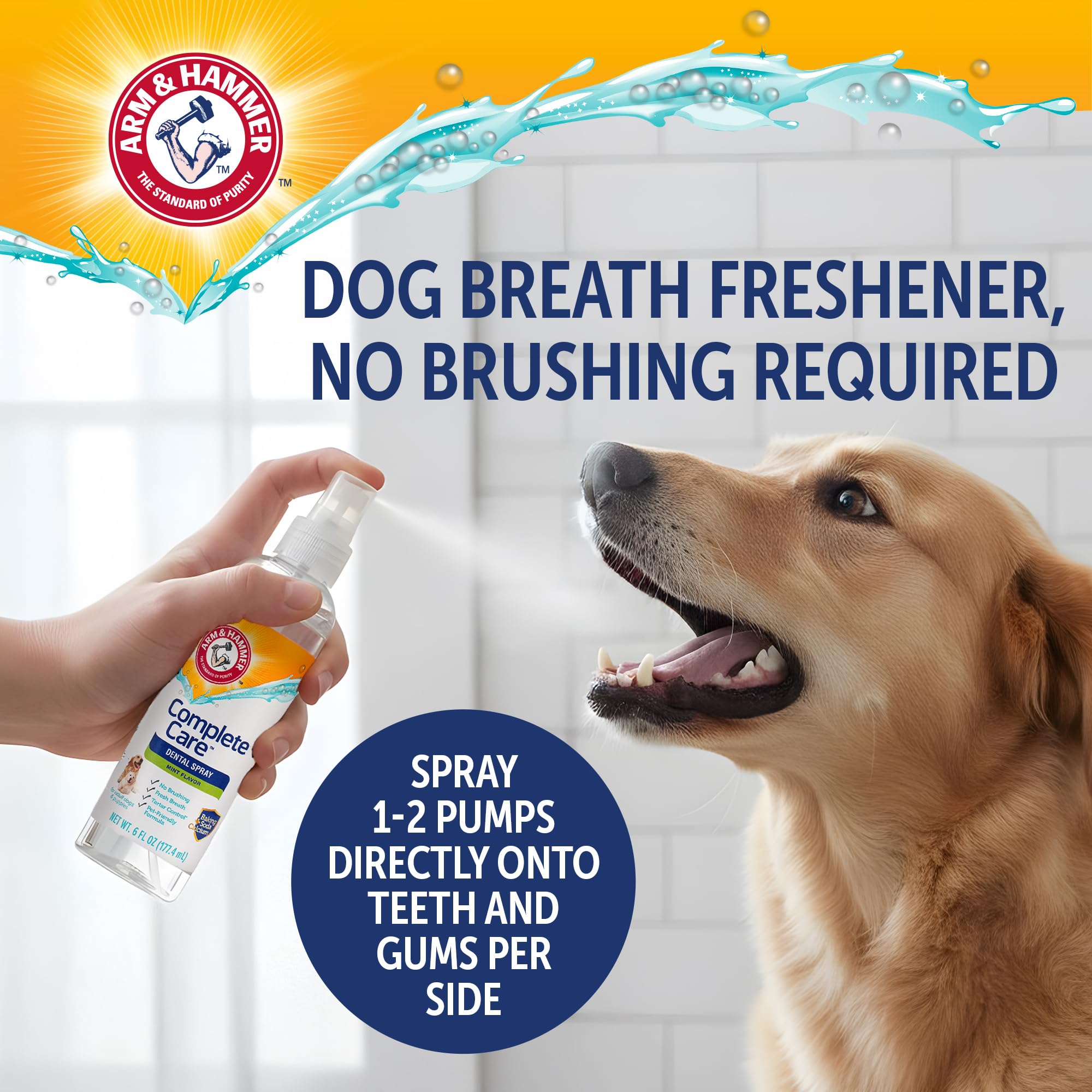 Arm & Hammer kit dental para perros sin cepillo, solución completa.