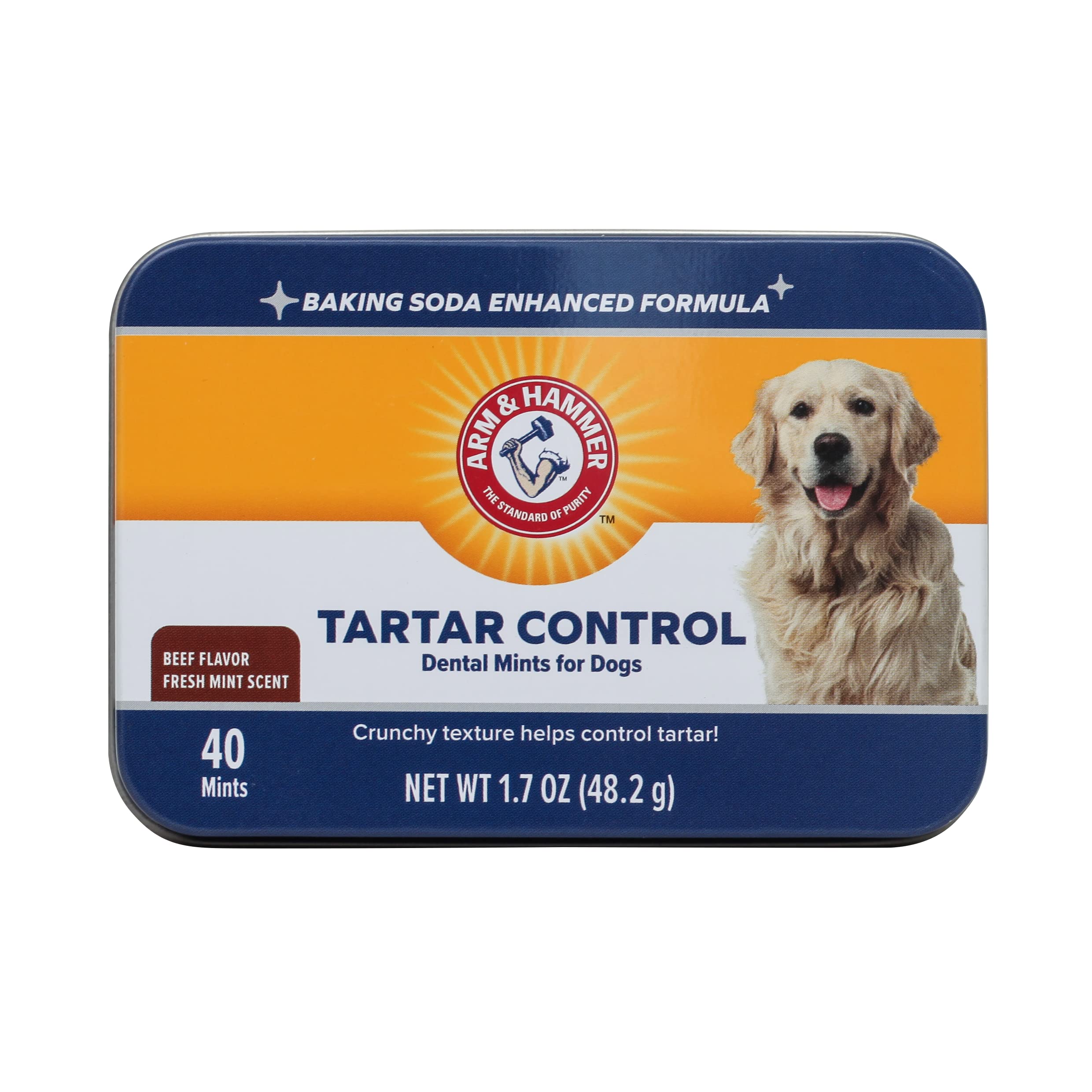Arm & Hammer mentas dentales para perros, control de sarro y sabor a carne.