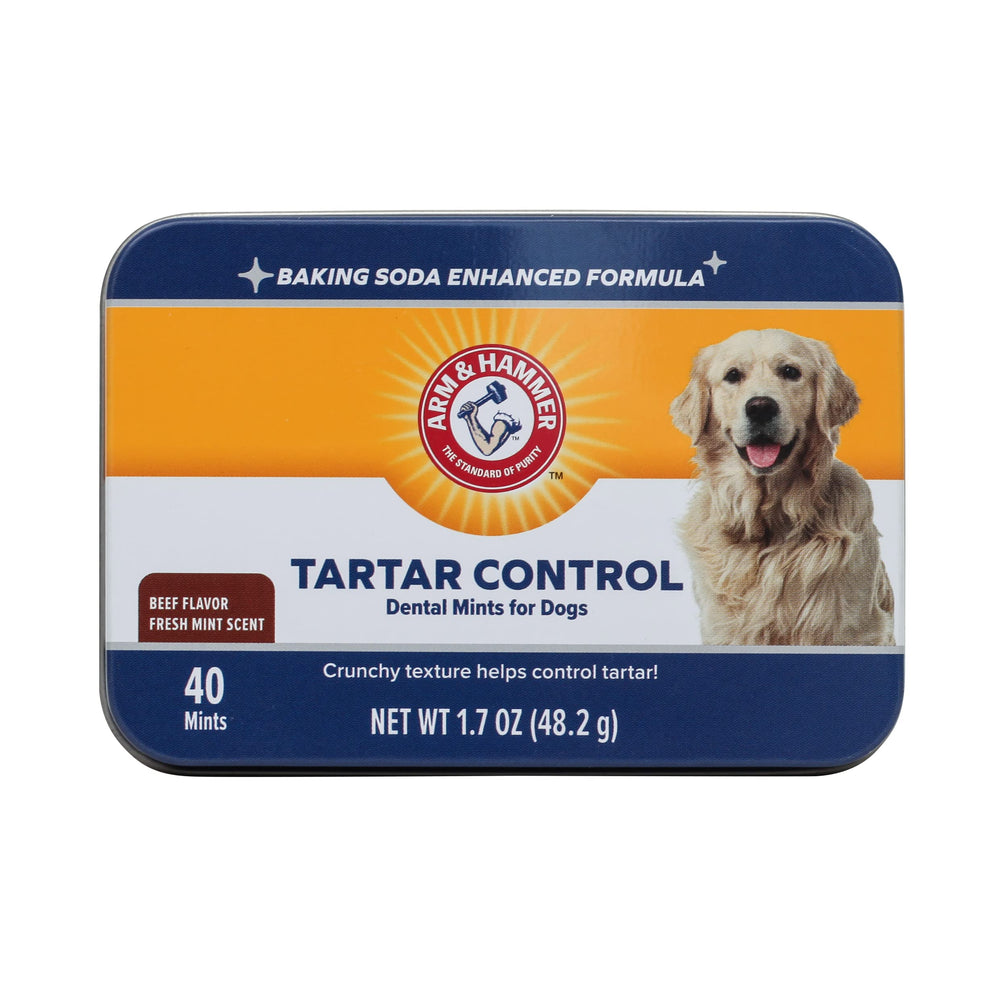 Arm & Hammer mentas dentales para perros, control de sarro y sabor a carne.