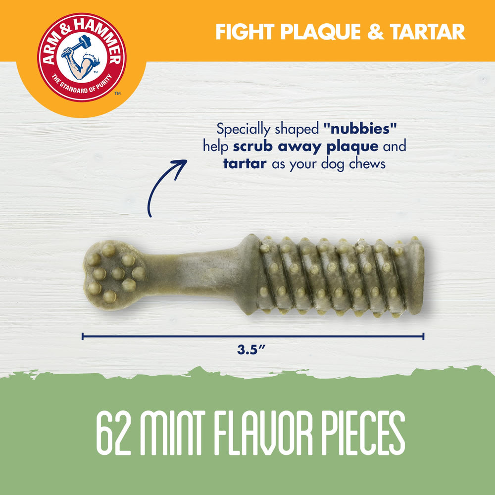 Arm & Hammer Nubbies dentales: paquete de 62 unidades para uso diario.
