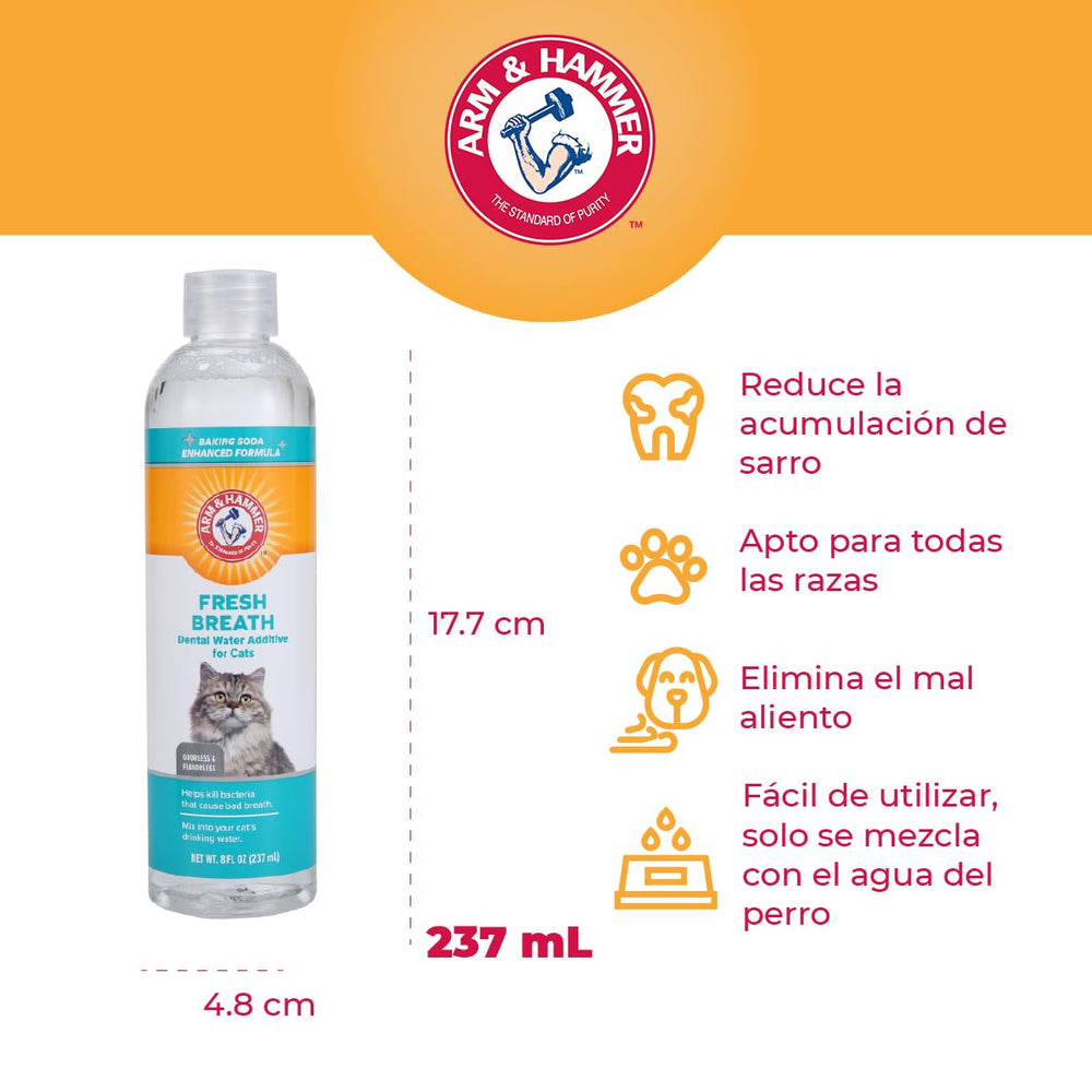 Arm & Hammer mejora el aliento de gatos al beber agua