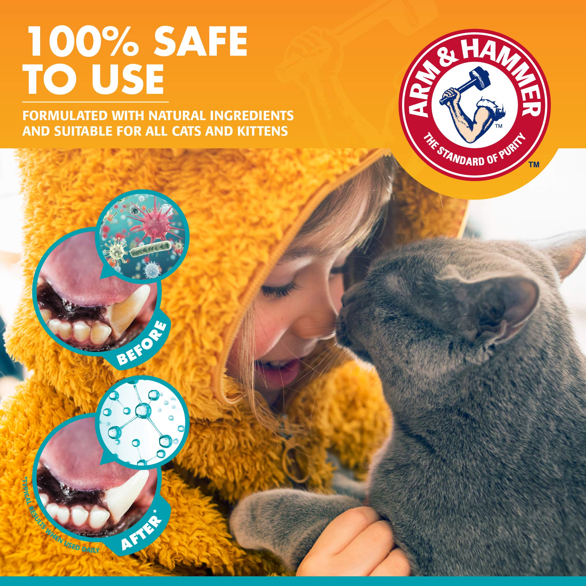 Arm & Hammer para gatos: pasta con bicarbonato para limpieza y frescura bucal.