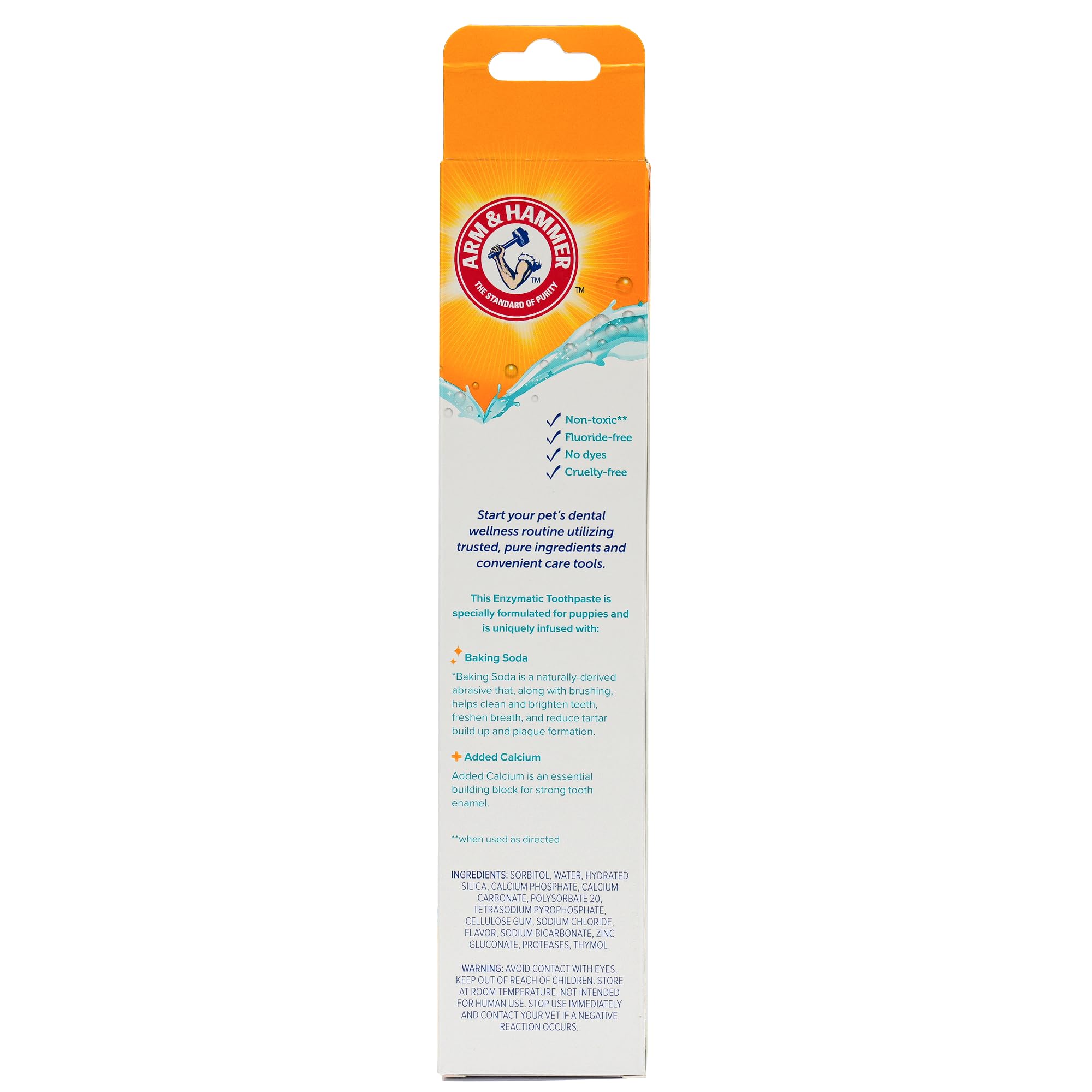 Arm & Hammer pasta dental para cachorros, fácil de incorporar a la rutina diaria.