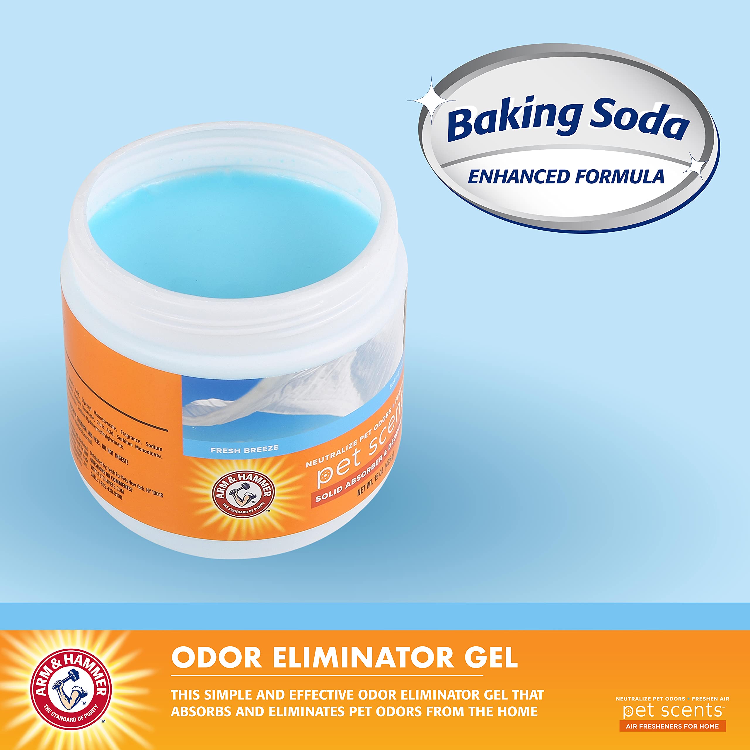 Arm & Hammer Pet Scents Gel gel solido con bicarbonato para reducir olores