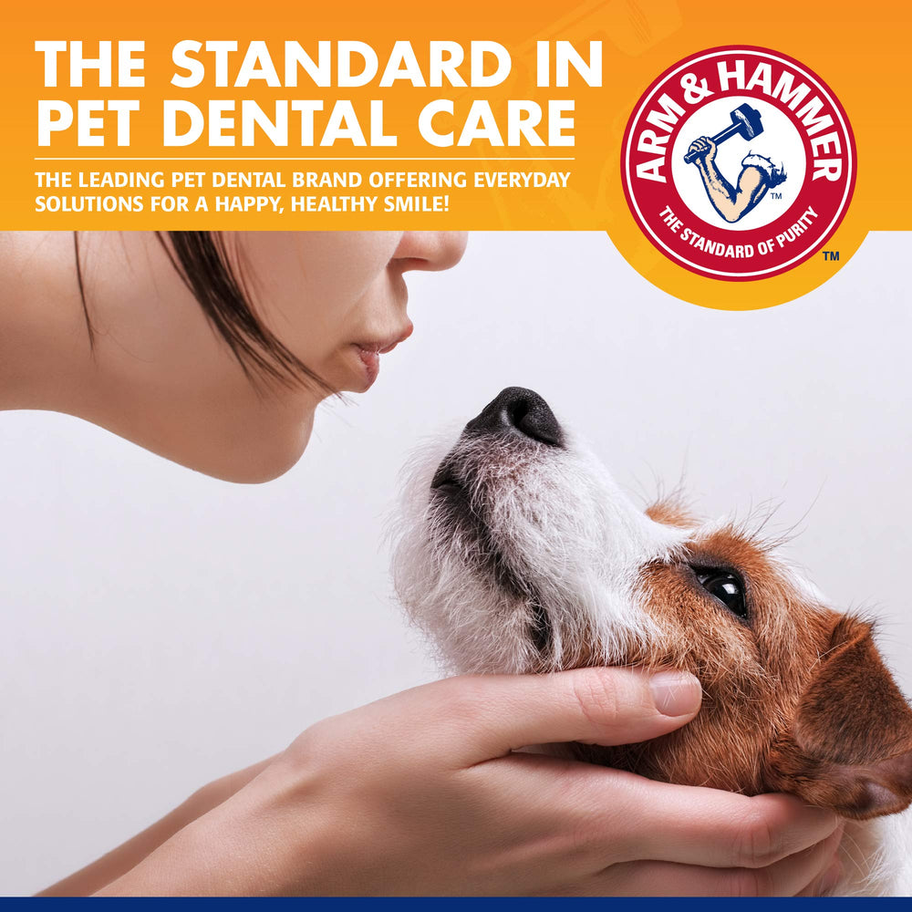 Uso con dedo para cepillado dental de perros con Arm & Hammer