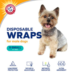 Arm & Hammer wrap absorbente para perro macho, núcleo multilámina para mayor absorción.