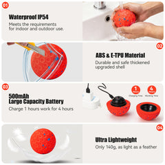 AronYada bola de 8 cm de diámetro, ideal para perros medianos y grandes.