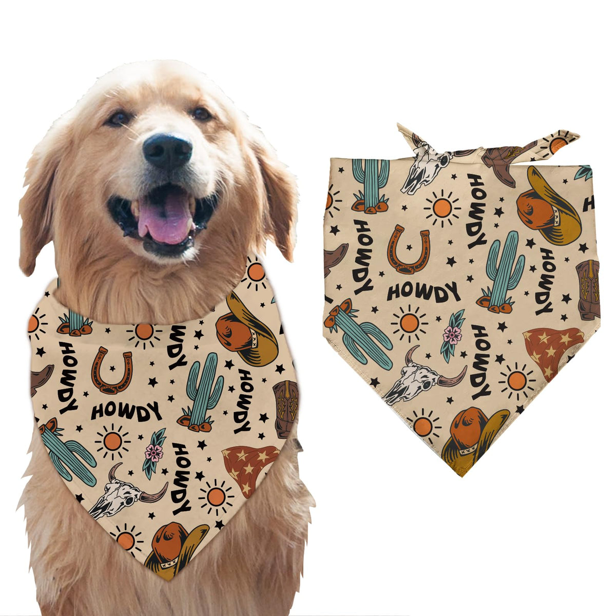 Arricraft bandana perro vaquero triangulo, ideal para paseos y fotos con estilo vaquero.