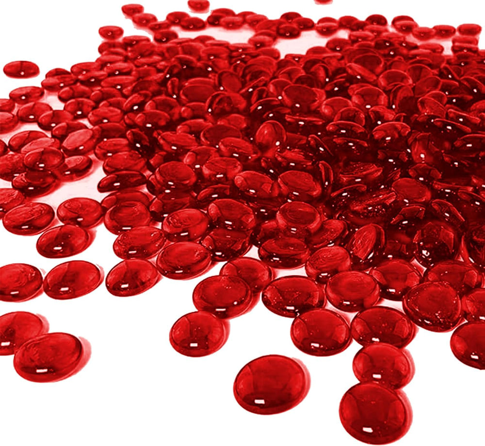 ARSUK piedras de cristal rojas para jarrones, color vibrante y brillo duradero