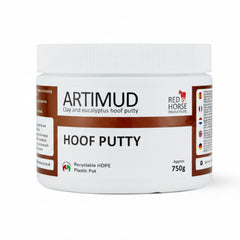 Artimud: pasta de casco para caballo, aplicación suave y protección duradera.