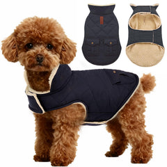 ASENKU abrigo-perro-invierno-impermeable-azul-marino-xl protege contra viento y lluvia en paseos fríos