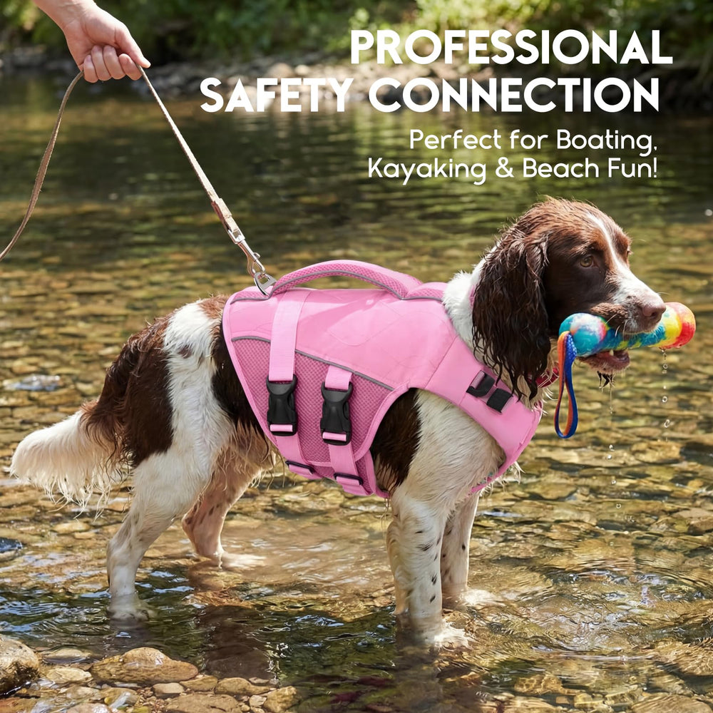 ASENKU chaleco salvavidas para perro, diseño ergonómico, ideal para playa, piscina y barco.