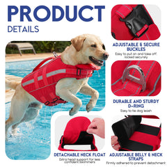 ASENKU colete-vida perro alta visibilidad con cintas reflectantes para seguridad