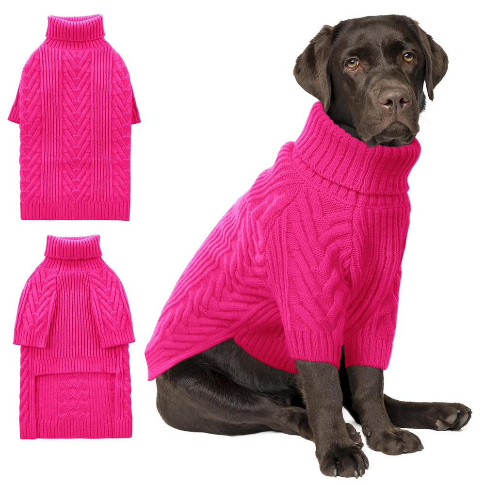 ASENKU sudadera para perro XXL en rosa vivo, ideal para paseos en clima frío.