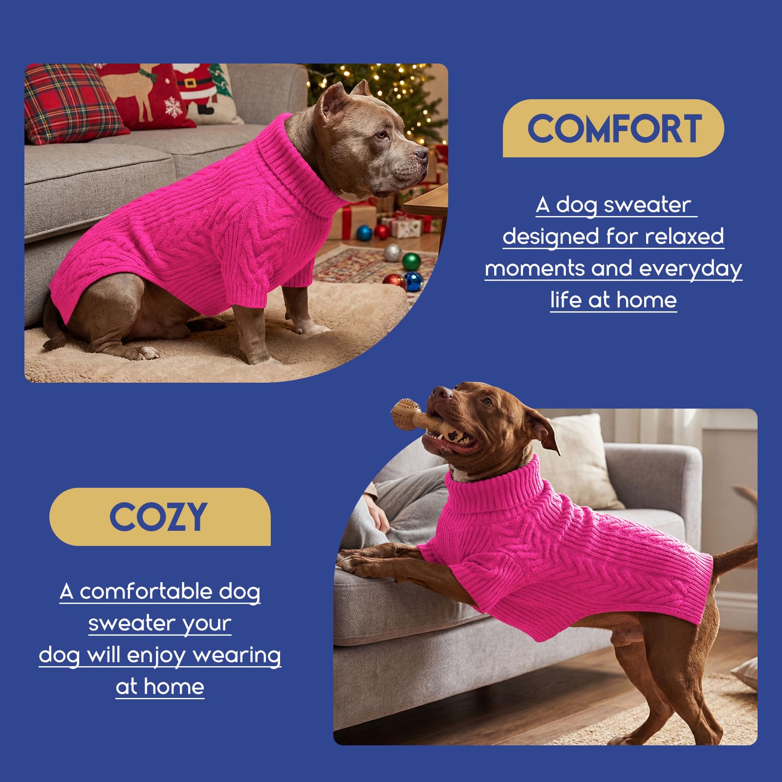 ASENKU sudadera para perro XXL uso interior y exterior, cómoda en casa y al aire libre.