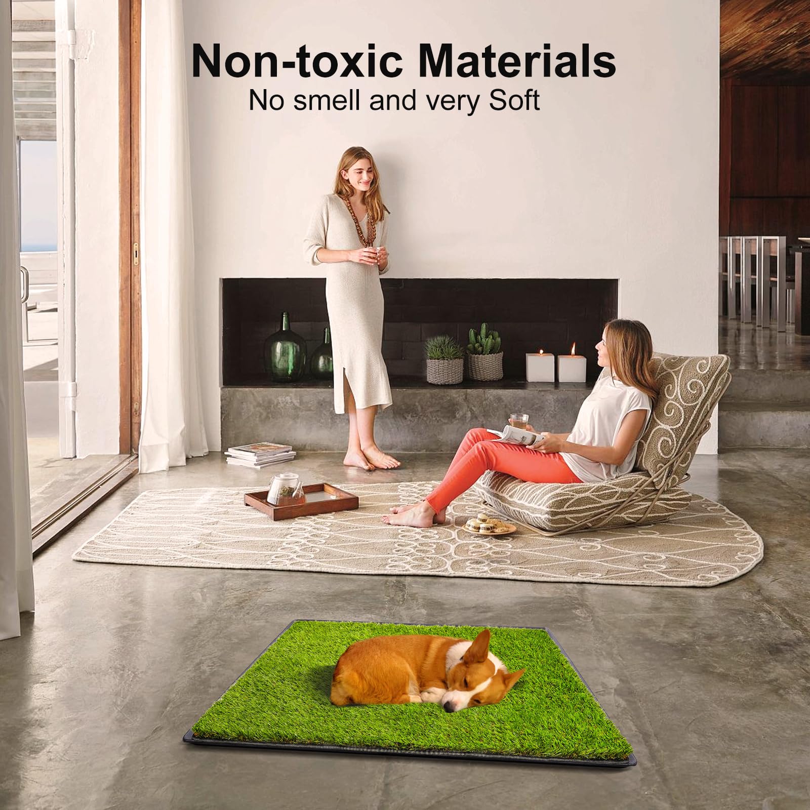 ASKIZ limpieza fácil del césped, material no absorbente