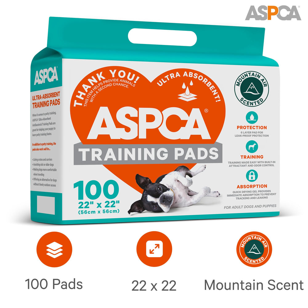 Almohadillas de entrenamiento ASPCA con control de olor para interiores limpios.