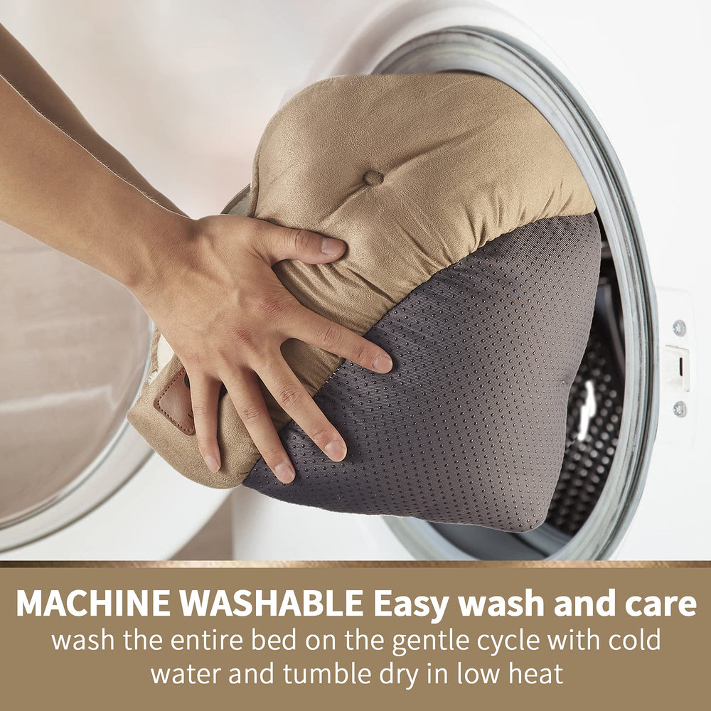Asvin cama para perro pequeño, lavable a máquina para limpieza fácil.