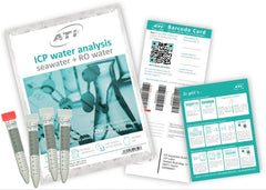 ATI ICP Test Seawater Pro: análisis de agua marina para lecturas equilibradas y ajuste de parámetros.