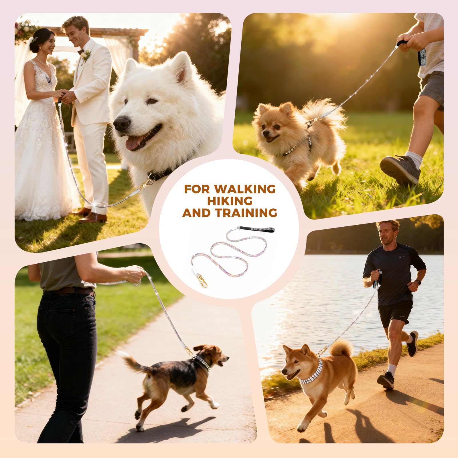 Atiansen correa perro bodas celebraciones ideal para ocasiones especiales.