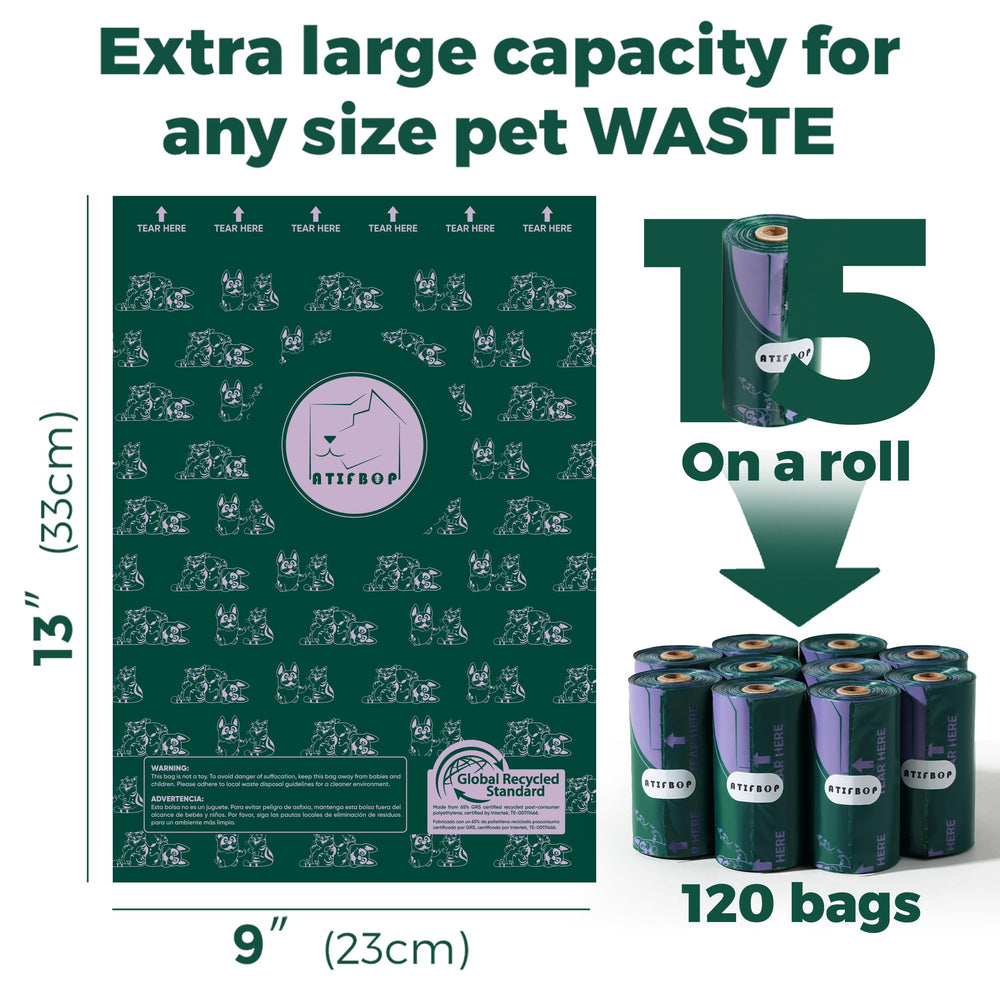 ATIFBOP bolsa con diseño de desgarro fácil para uso con una mano.