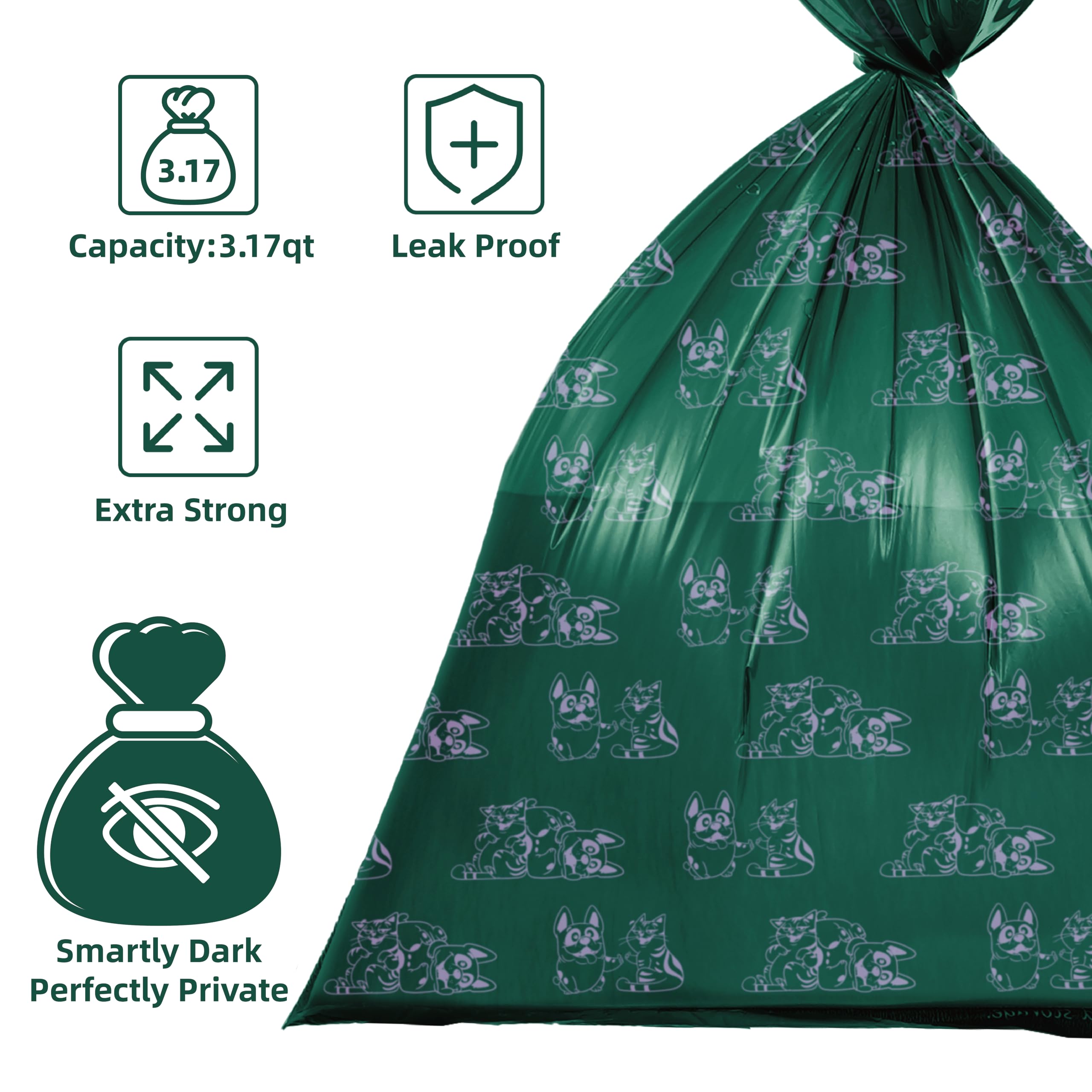 ATIFBOP bolsas 9x13 pulgadas, tamaño ideal para desechos.